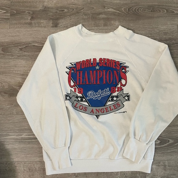 Vintage MLB 1988 LA Dodgers World Champions Sweater - Size S - Picture 1 of 9